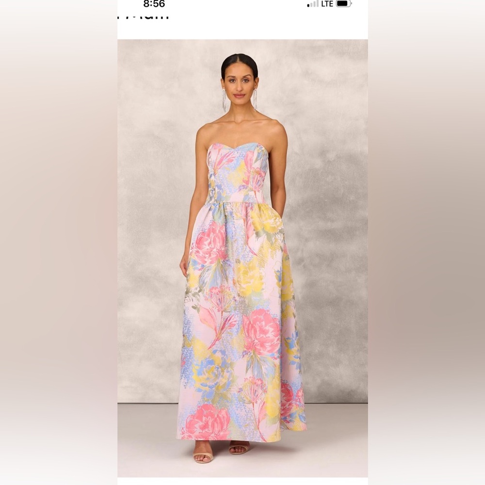 Aidan Mattox Strapless Dress